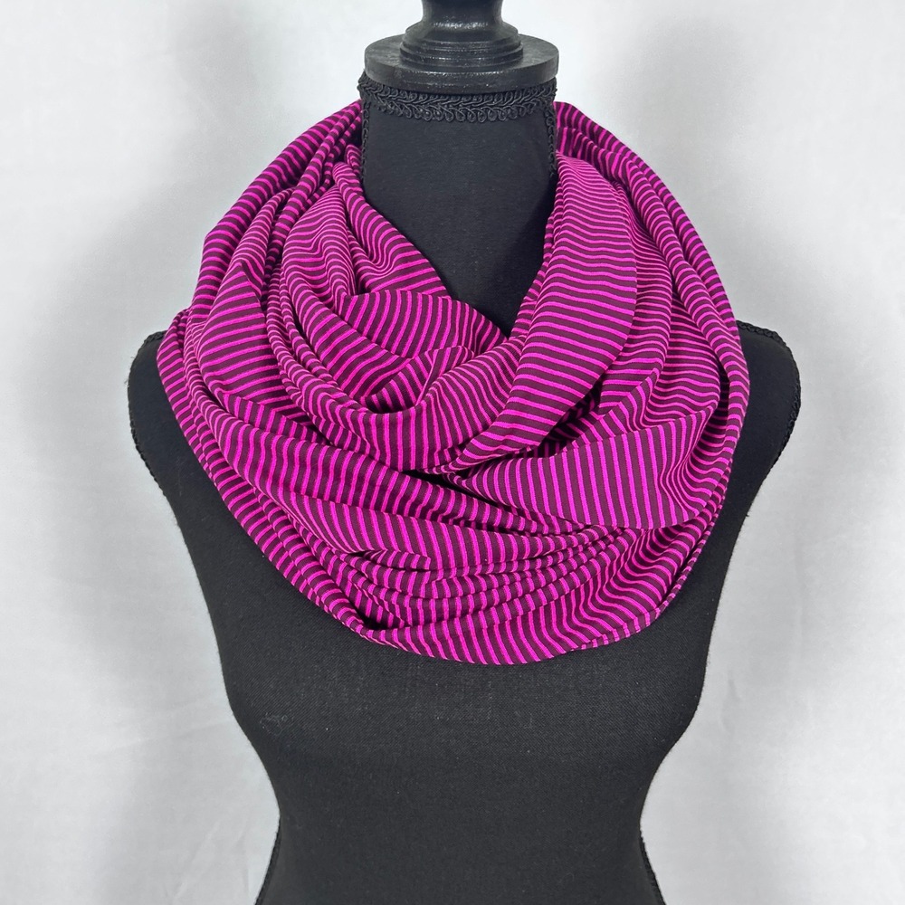 Lululemon Vinyasa Scarf Wrap Hyper Stripe Snap Raspberry Glo Light Pink Purple